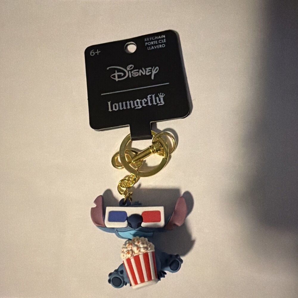 Loungefly Disney Stitch Popcorn Collection 3D Key Chain
